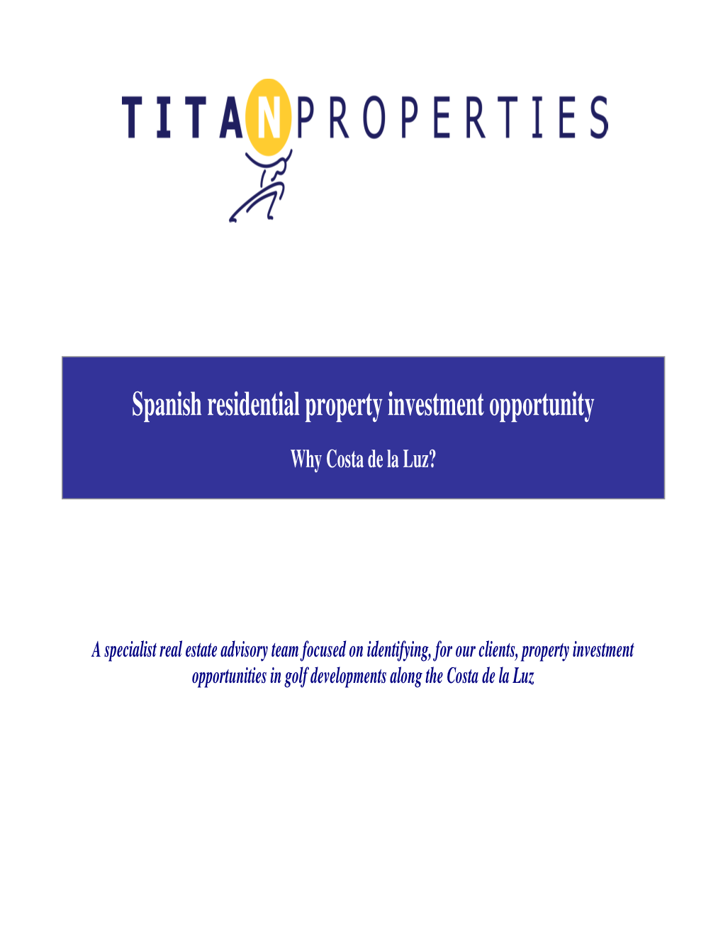 Spanish Residential Property Investment Opportunity