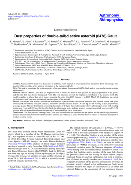 Dust Properties of Double-Tailed Active Asteroid (6478) Gault F