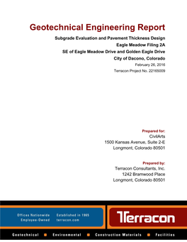 Geotechnical Engineering Report