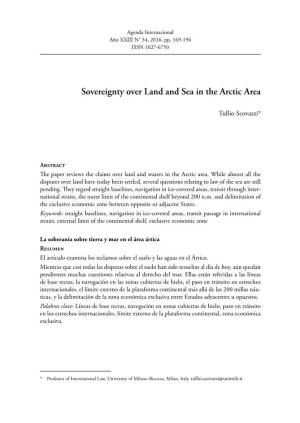 Sovereignty Over Land and Sea in the Arctic Area
