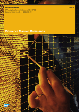 Reference Manual: Commands Content