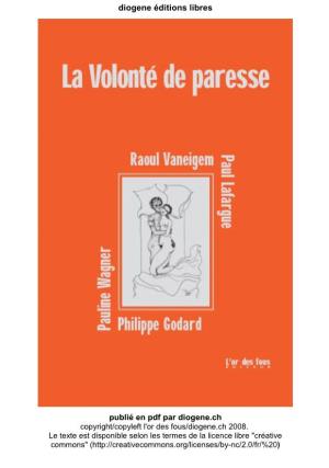Diogene Éditions Libres