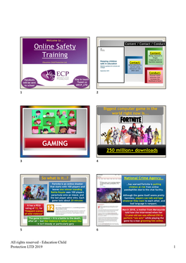 Online Safety Training GAMING