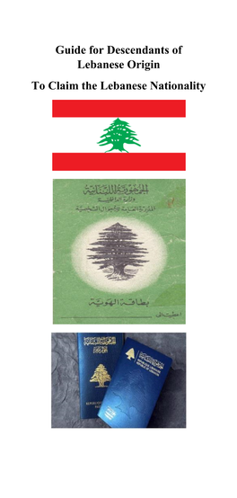 Guide for Descendants of Lebanese Origin to Claim the Lebanese Nationality