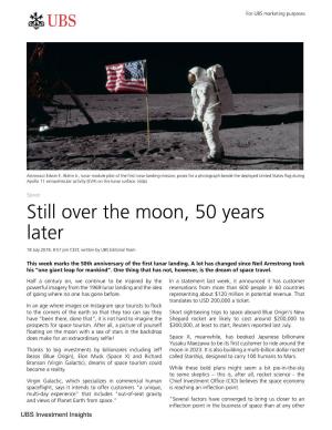 Still Over the Moon, 50 Years Later