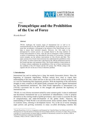 Françafrique and the Prohibition of the Use of Force