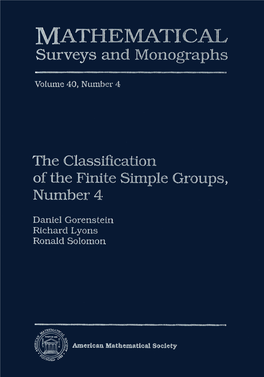 The Classification of the Finite Simple