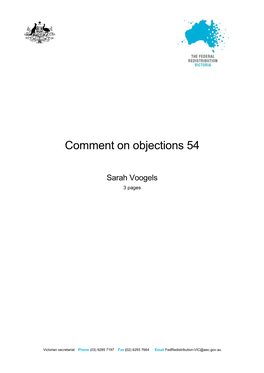 Comment on Objections 54