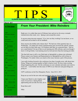 From Your President: Mike Reinders