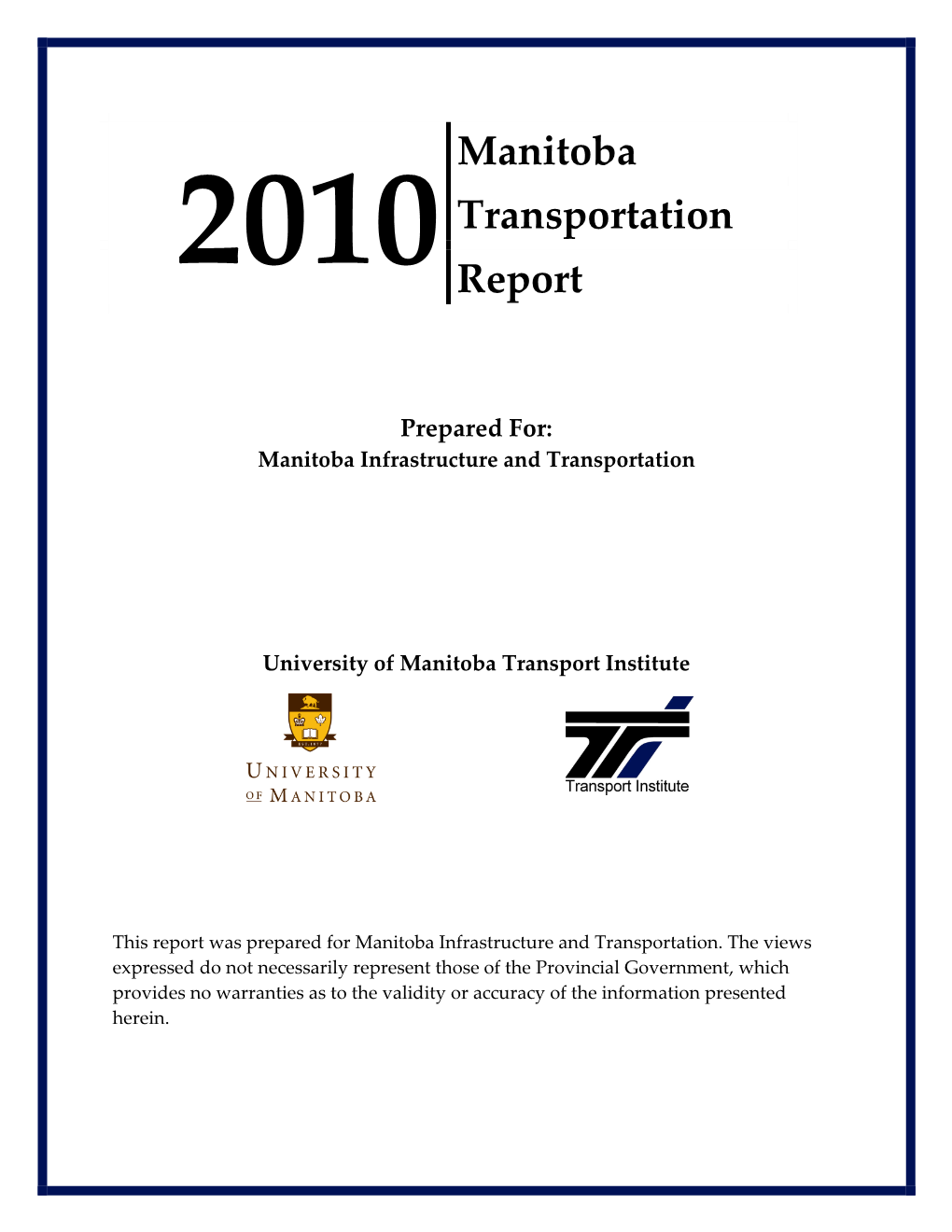 Manitoba Transportation Report