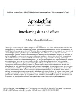 Interleaving Data and Effects"