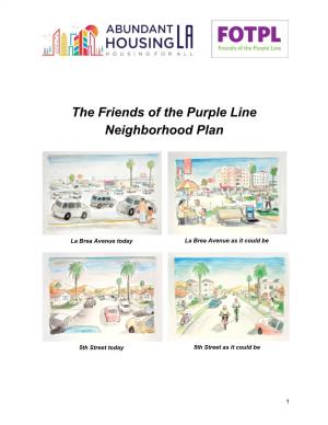 The Friends of the Purple Line Neighborhood Plan