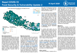 Nepal COVID-19 Food Security & Vulnerability Update 2