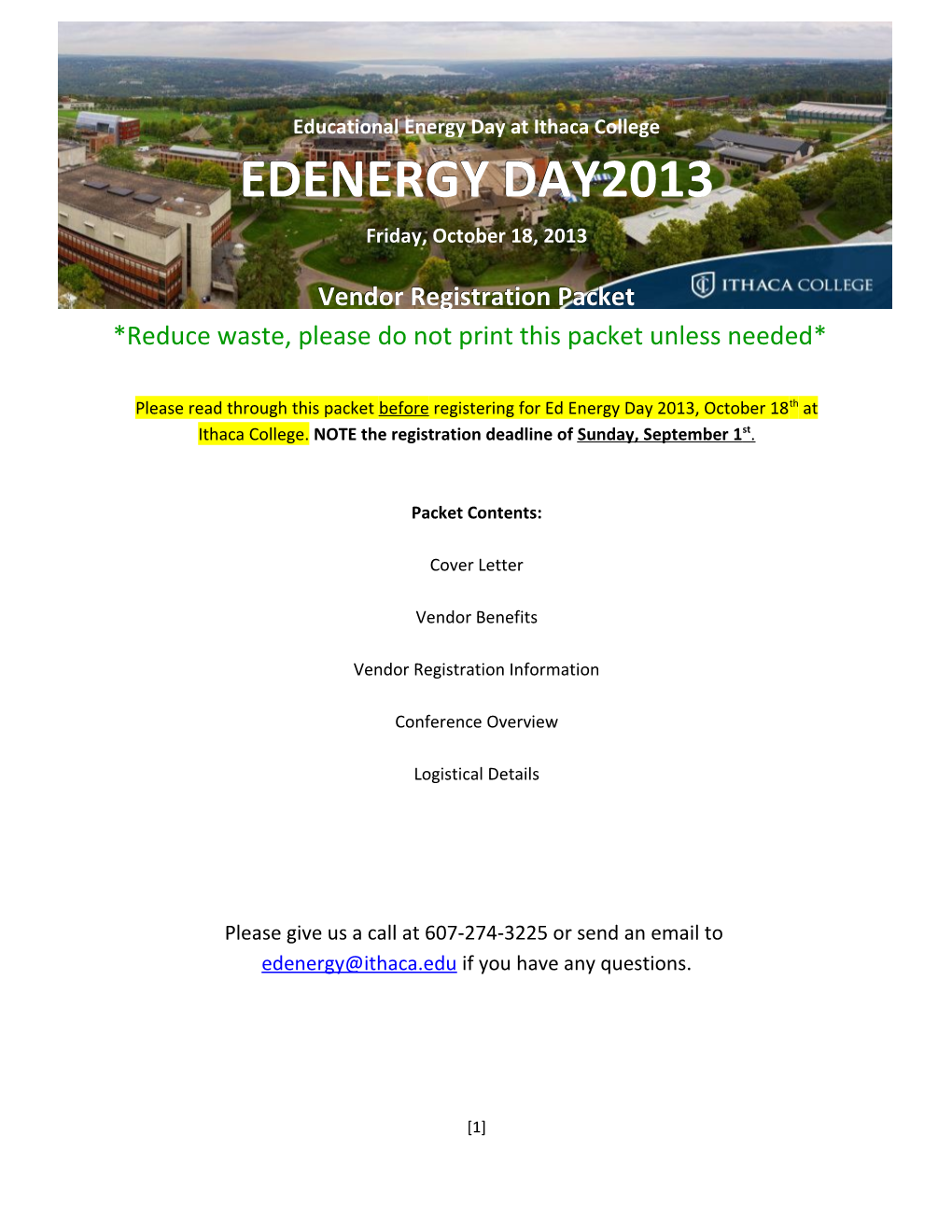 Educational Energy Day at Ithaca College