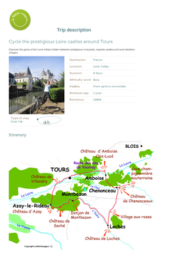 Trip Description Cycle the Prestigious Loire