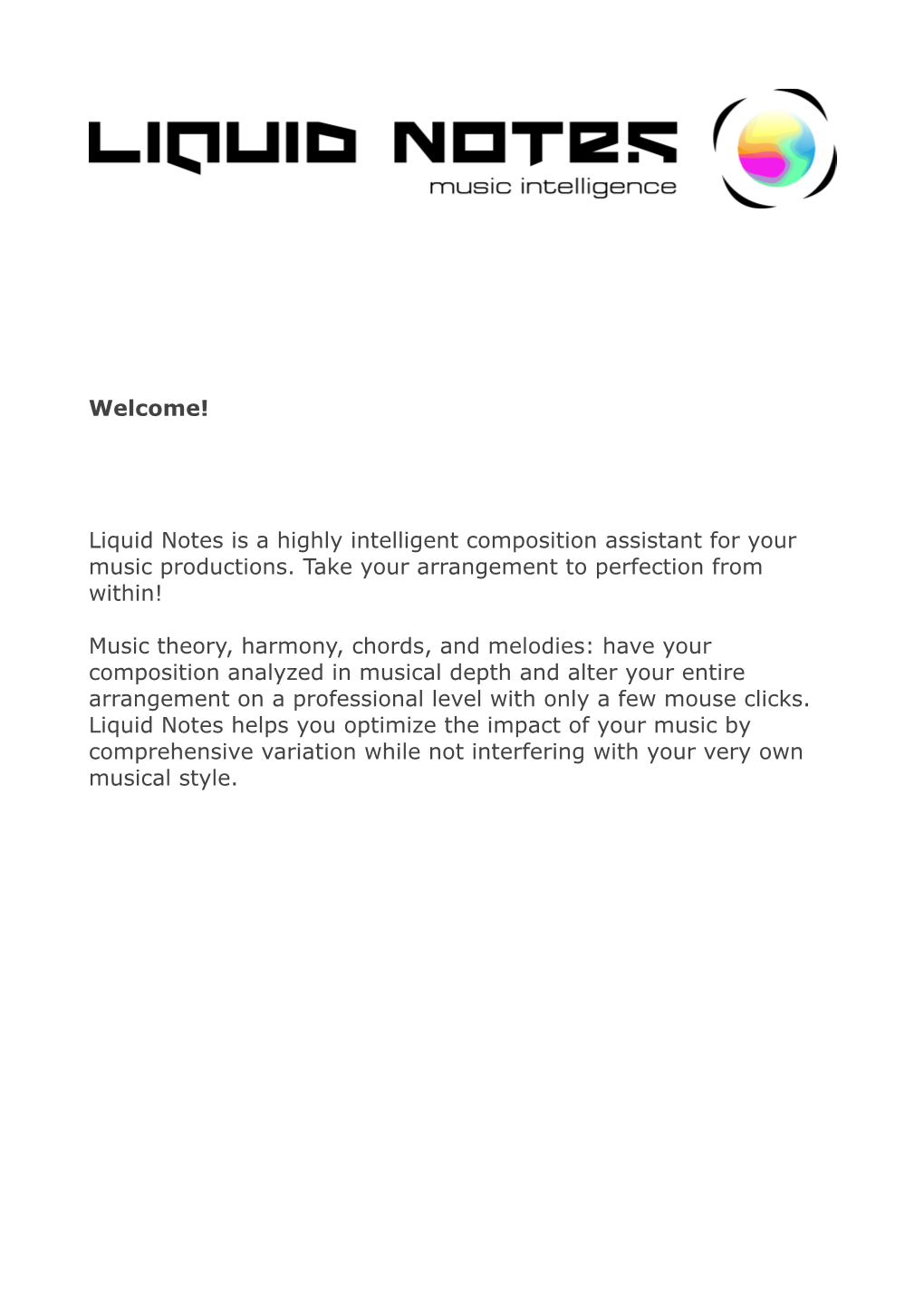 View Liquid Notes User Manual