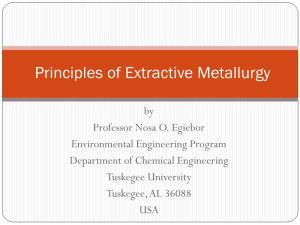 Principles of Extractive Metallurgy