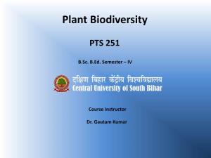 Plant Biodiversity (PTS 251)