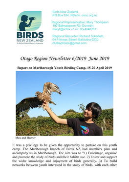Otago Region Newsletter 6/2019 June 2019