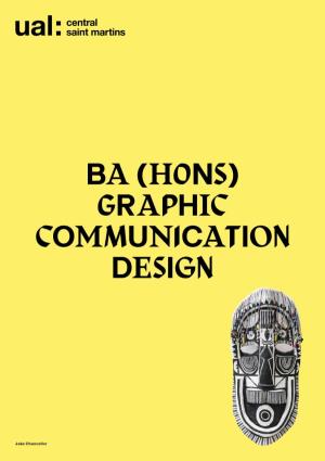 BA (Hons) Graphic Communication Design Programme Specification - 201920