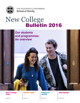New College Bulletin 2016