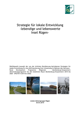 Strategie Für Lokale Entwicklung -Lebendige Und Lebenswerte Insel Rügen
