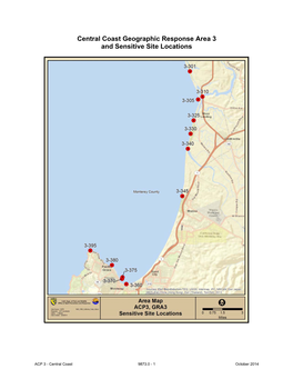 Central Coast Geographic Response Area 3 and Sensitive Site Locations