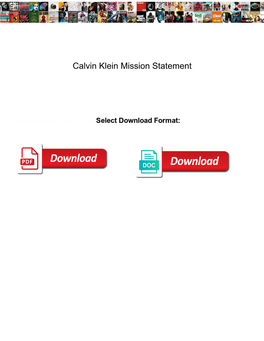 Calvin Klein Mission Statement