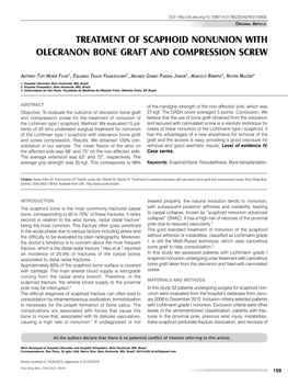 Treatment of Scaphoid Nonunion with Olecranon Bone Graft and Compression Screw