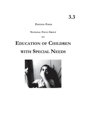 Education of Children with Special Needs 3.3
