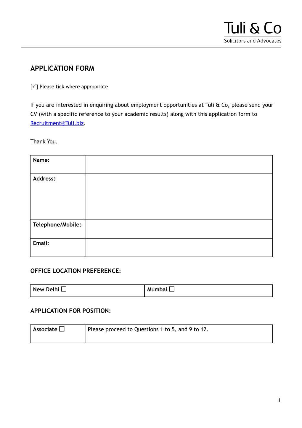 Application Form s10