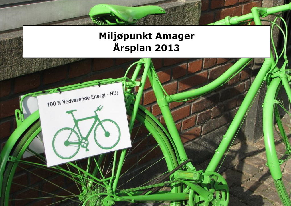 Miljøpunkt Amager Årsplan 2013