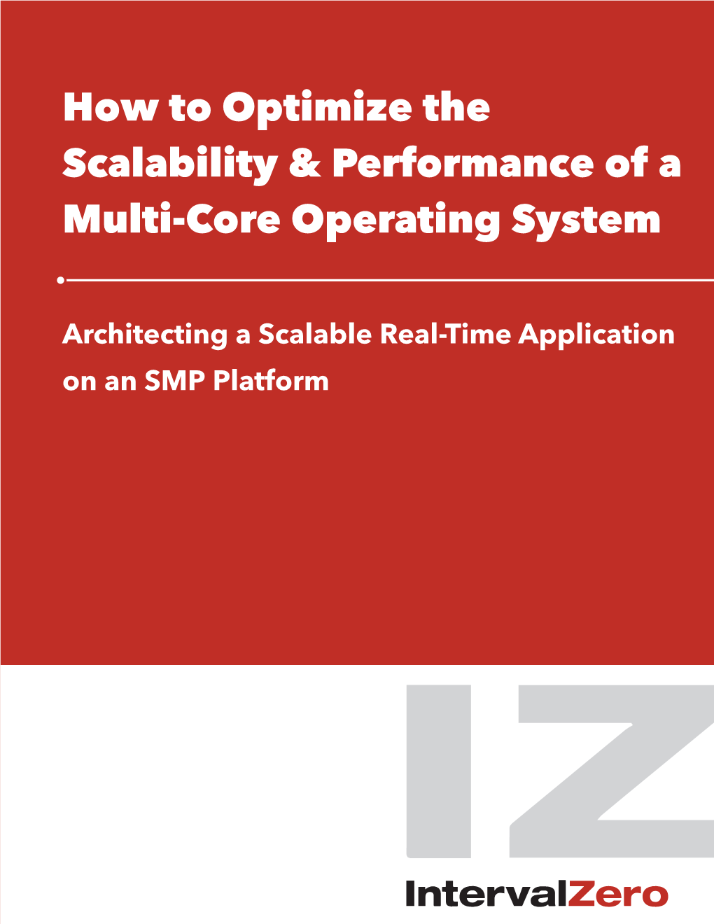 How to Optimize the Scalability & Performance of a Multi-Core