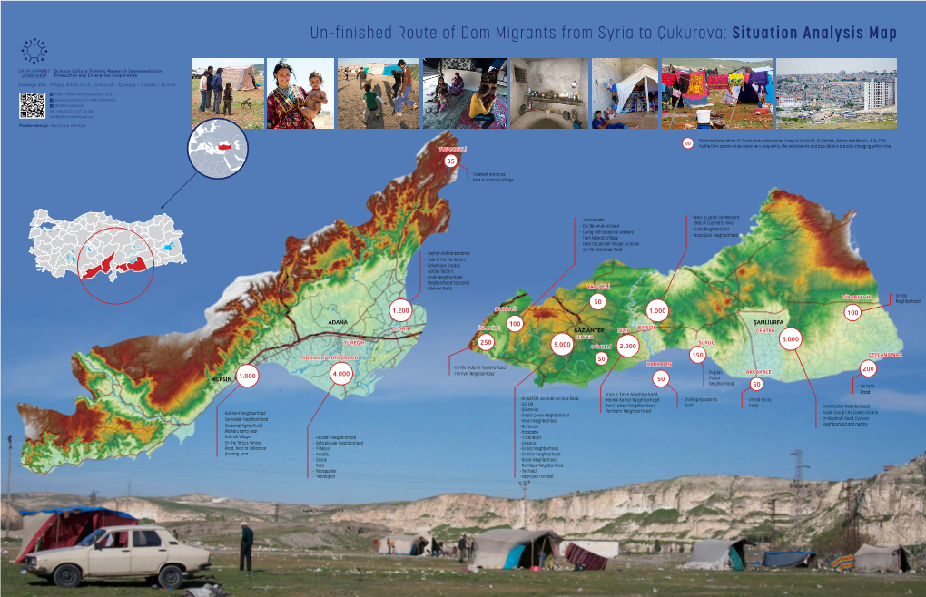 Un-Finished Route of Dom Migrants from Syria to Çukurova: Situation Analysis Map