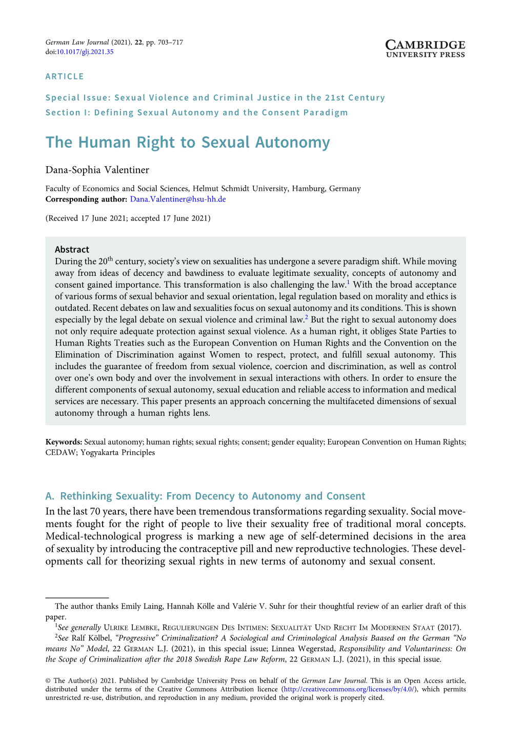 The Human Right to Sexual Autonomy