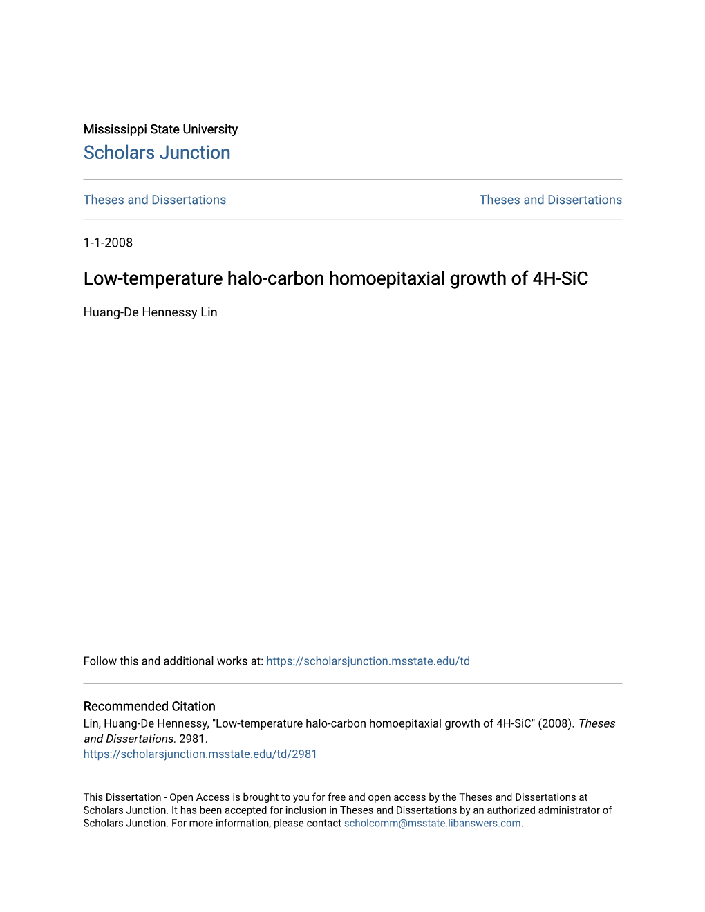 Low-Temperature Halo-Carbon Homoepitaxial Growth of 4H-Sic