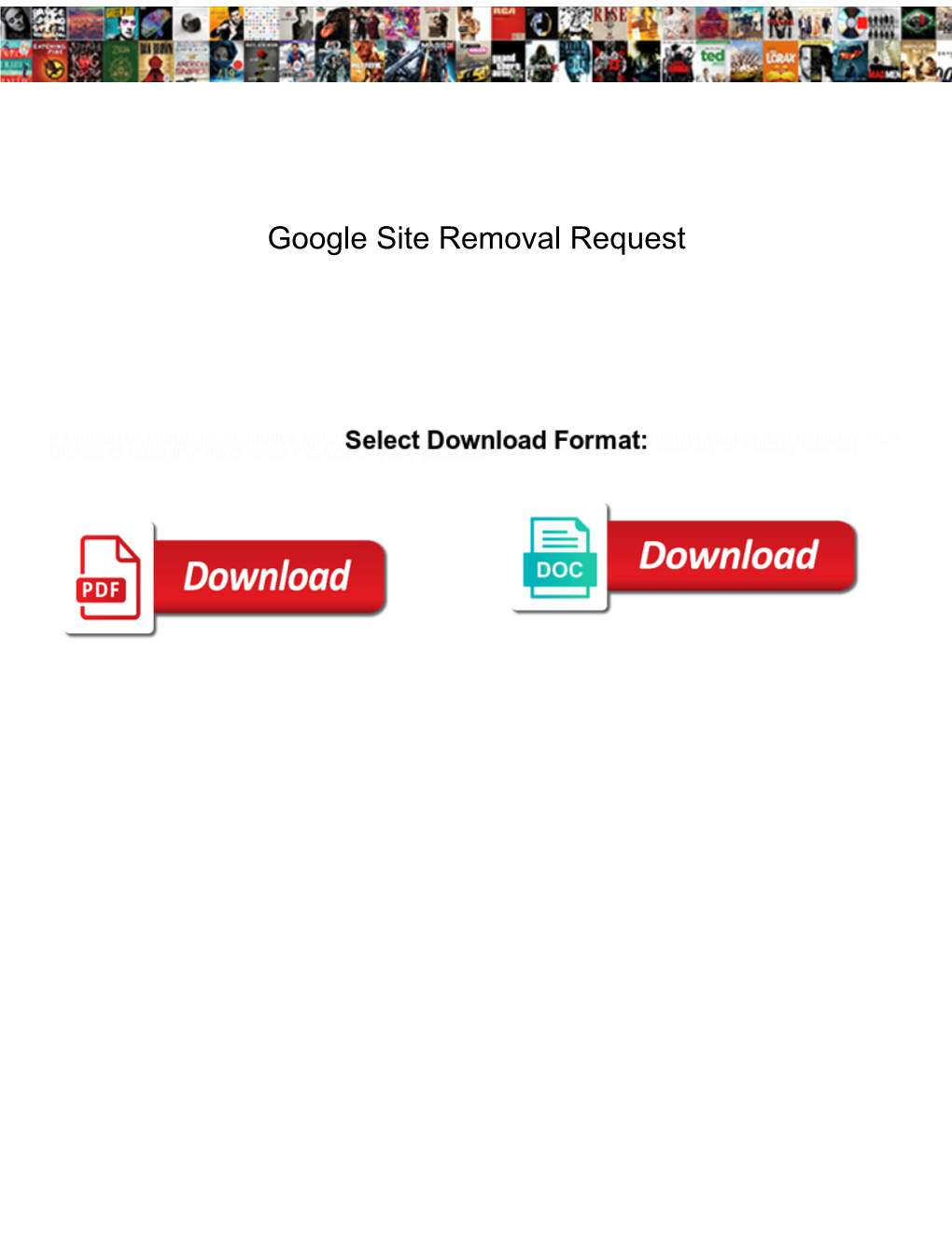 Google Site Removal Request