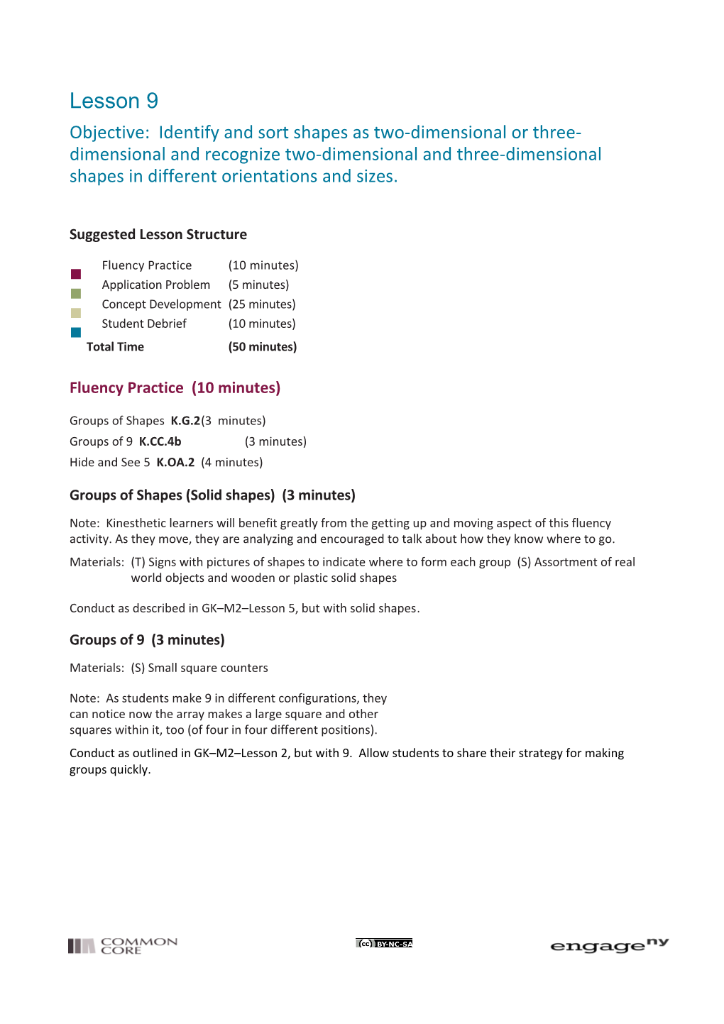 Suggested Lesson Structure