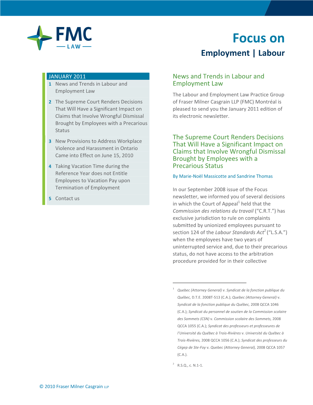 Focus on Employment | Labour