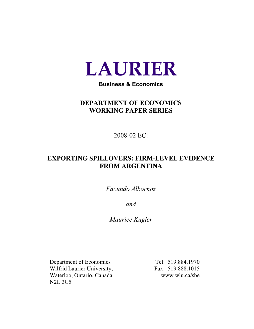 Exporting Spillovers: Firm-Level Evidence from Argentina