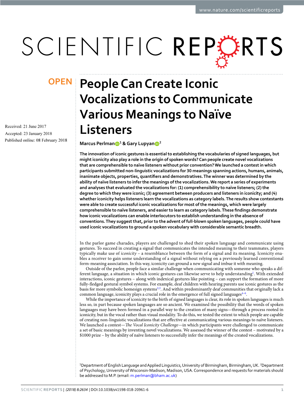 People Can Create Iconic Vocalizations to Communicate