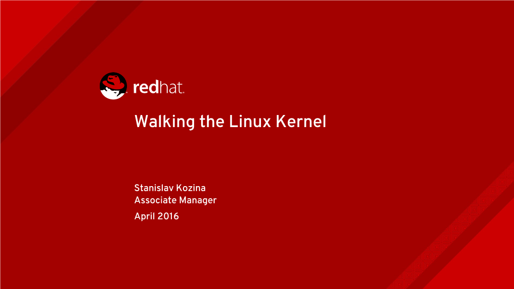 Walking the Linux Kernel