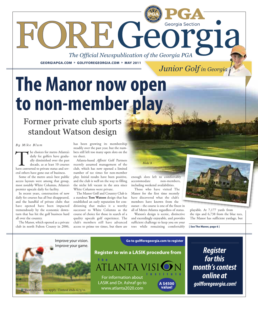 T the Manor Now Open to Non-Member Play