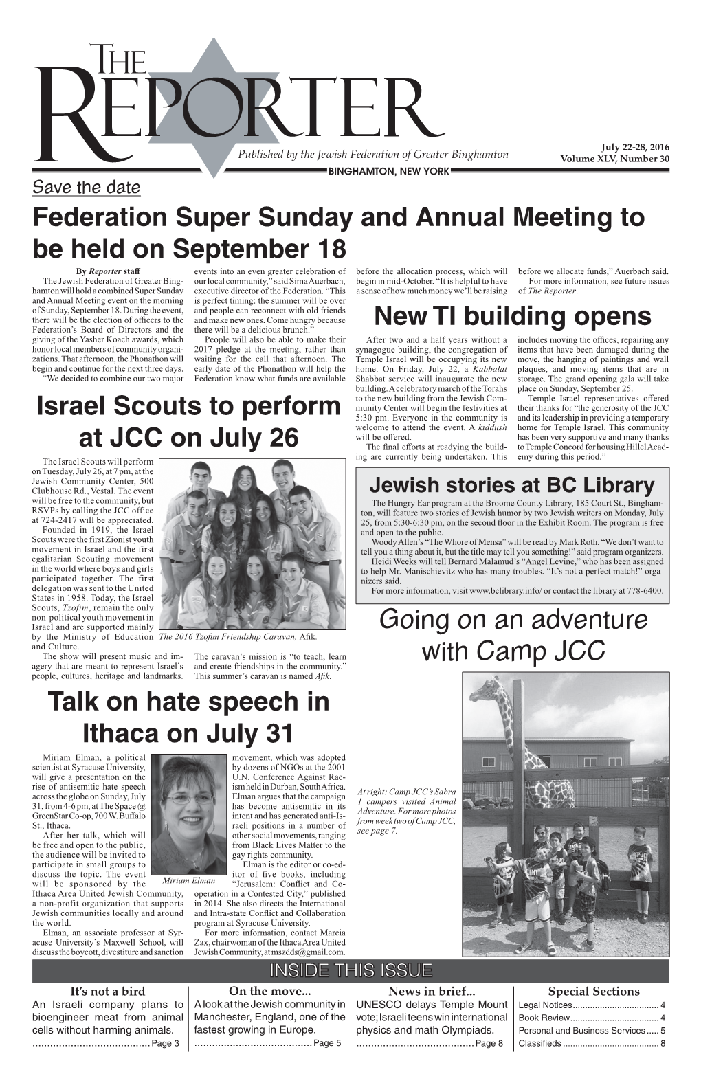 Going on an Adventure with Camp JCC New TI Building Opens Talk On