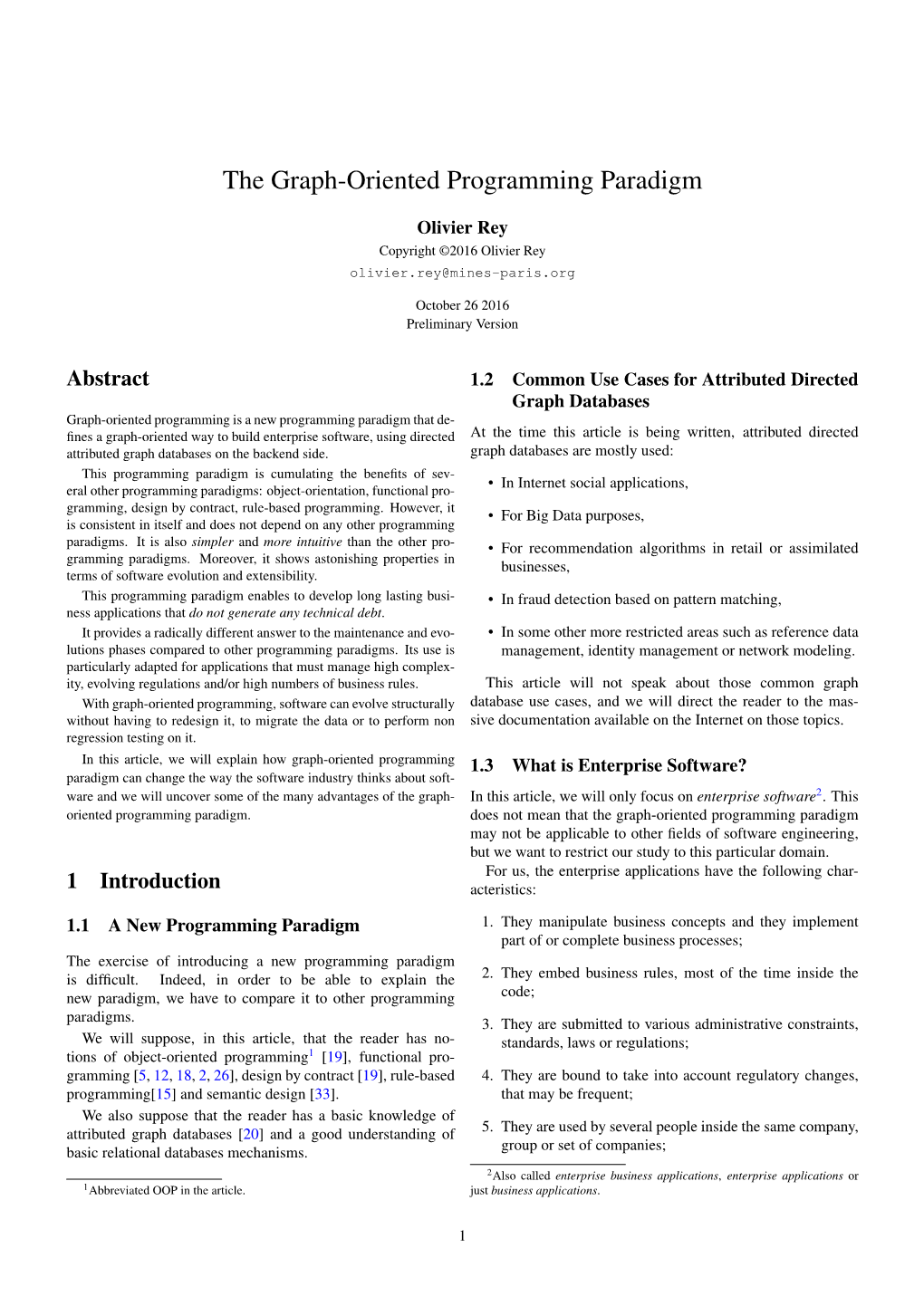 The Graph-Oriented Programming Paradigm