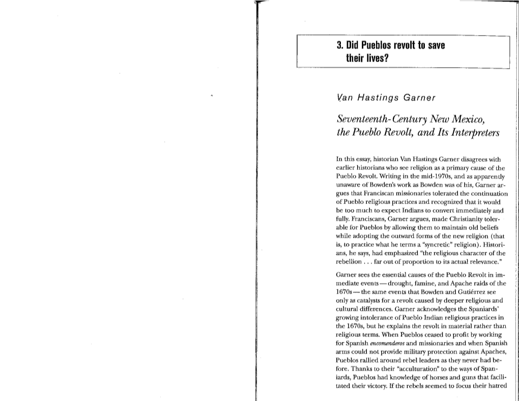 Seventeenth-Century New Mexico, the Pueblo Revolt, and Its Interpreters