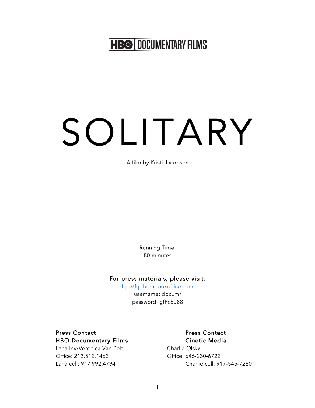 SOLITARY a Film by Kristi Jacobson