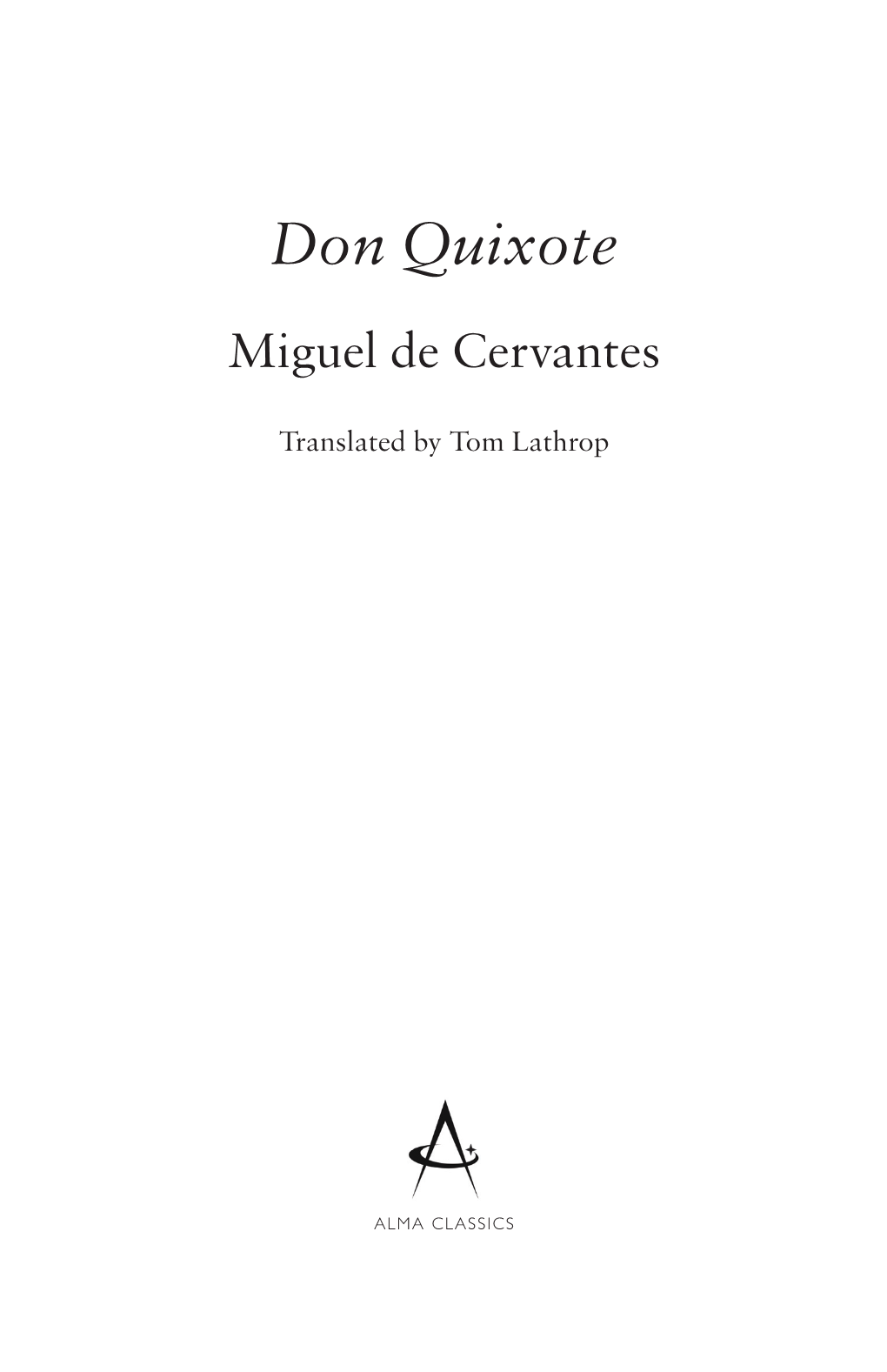 Don Quixote Miguel De Cervantes