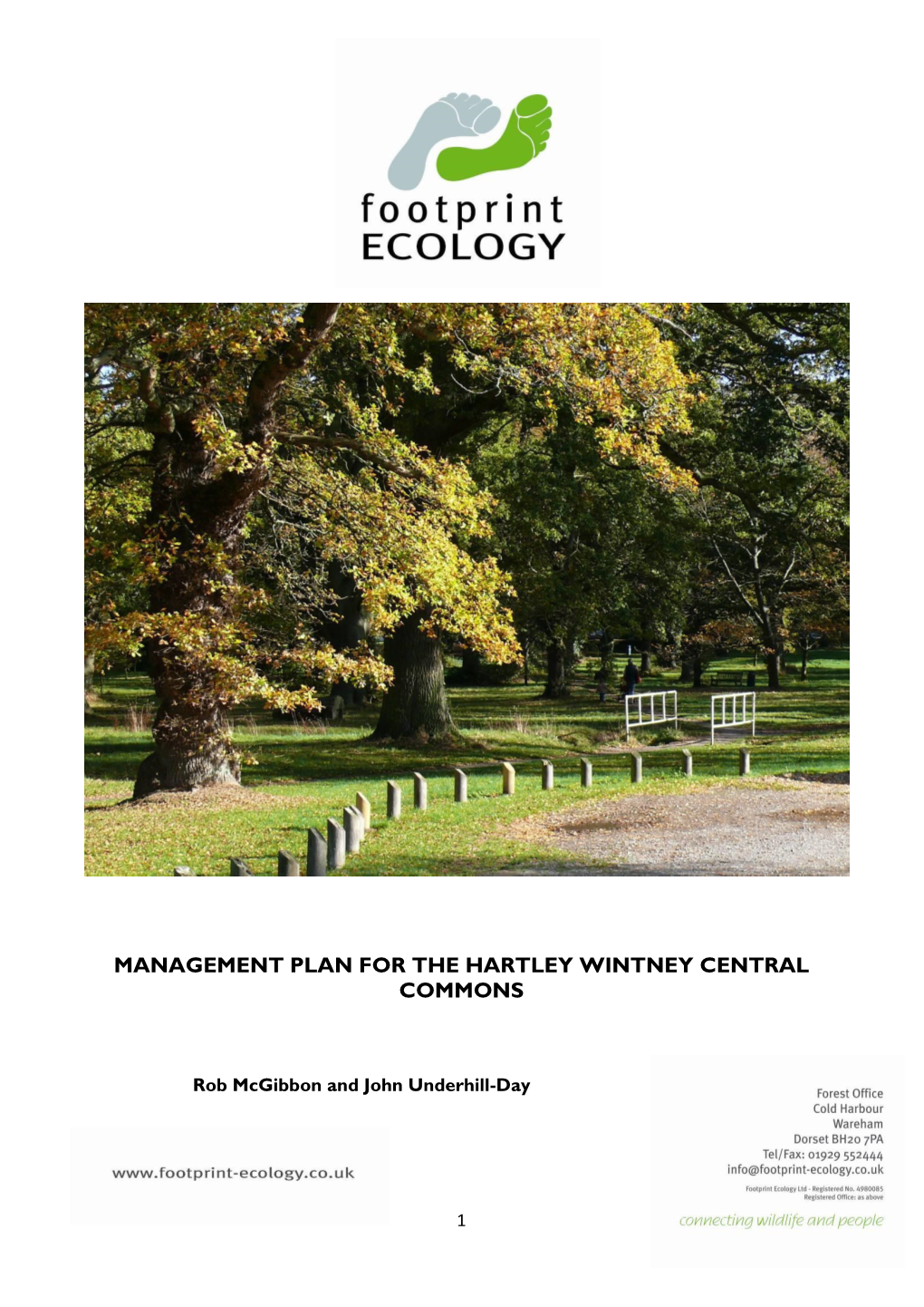 Management Plan for the Hartley Wintney Central Commons