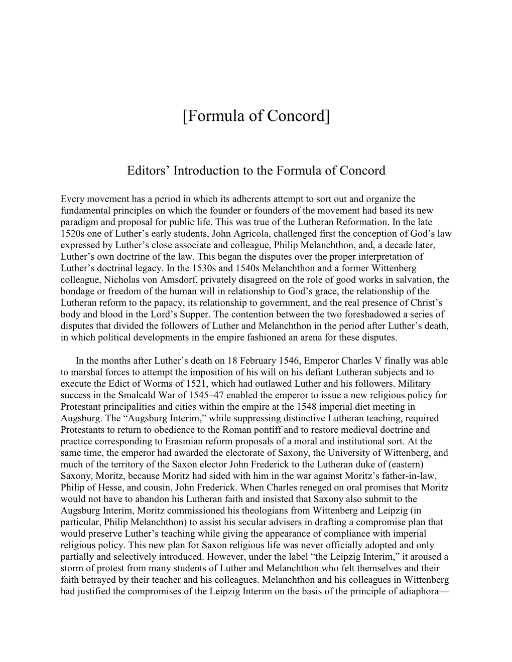 [Formula of Concord]